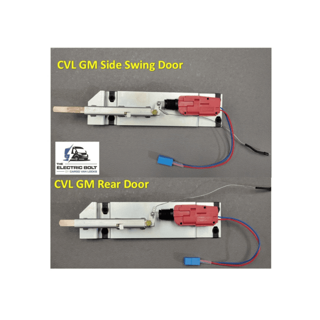 The contents of the GM "Electric Bolt" Swing Side Door Kit.