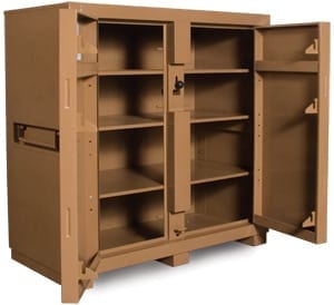 Knaack Jobmaster Cabinet Model 139 with doors open.
