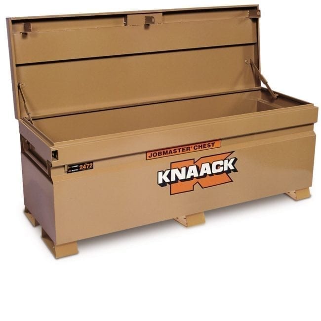 Knaack Jobmaster Chest Model 2472 with lid open.