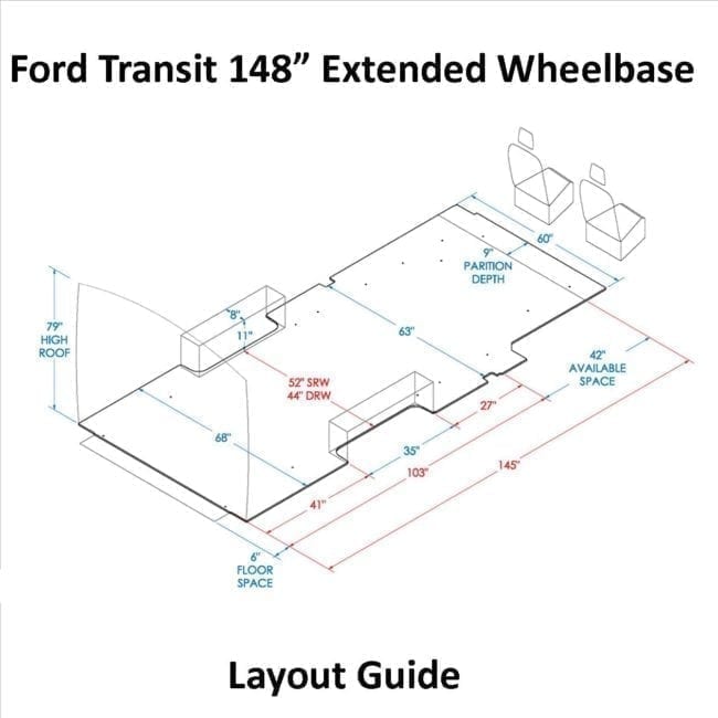 Ford Transit 148" Extended Layout Guide