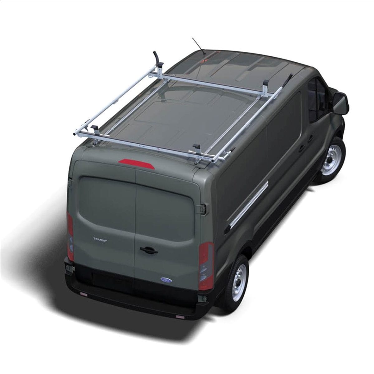 Transit Bent Rack End Prime Design ErgoRack Double Clamp Down Rack for Ford Transit Low Roof Vans