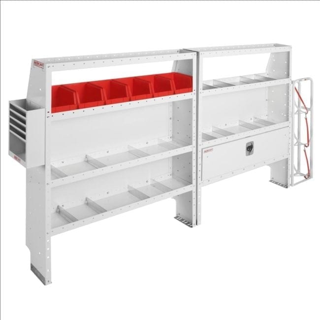 two weather guard shelving units for GMC savana and chevrolet express vans