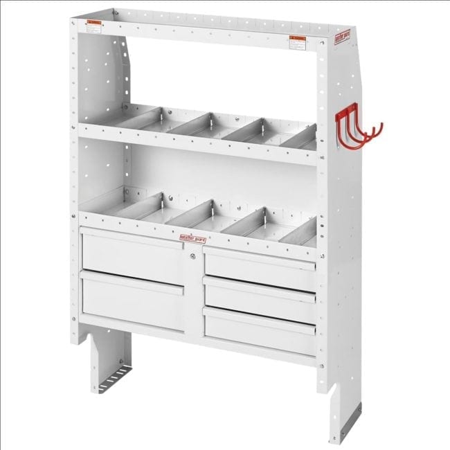 weather guard shelving unit with drawers for GMC savana and chevrolet express vans