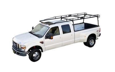 A truck with an open cargo bed