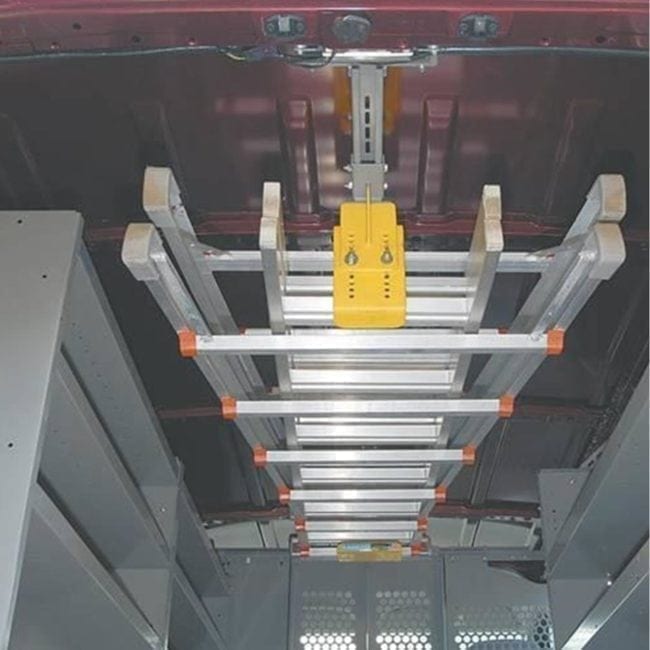 Nissan NV with a Ladder Rack
