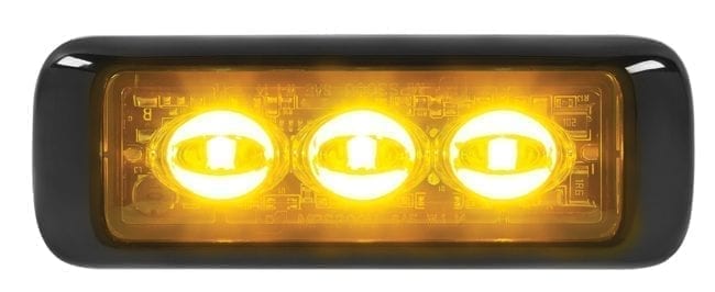 Federal Signal MicroPulse Ultra Model MPS31U-A 3-LED light head, Amber LED, Clear lens Warning Light