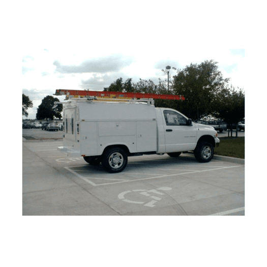 Engine 97 Ladder Rack Prime Design Enclosed Utility Body Double Drop Down Ladder Rack RR-UM3 ...