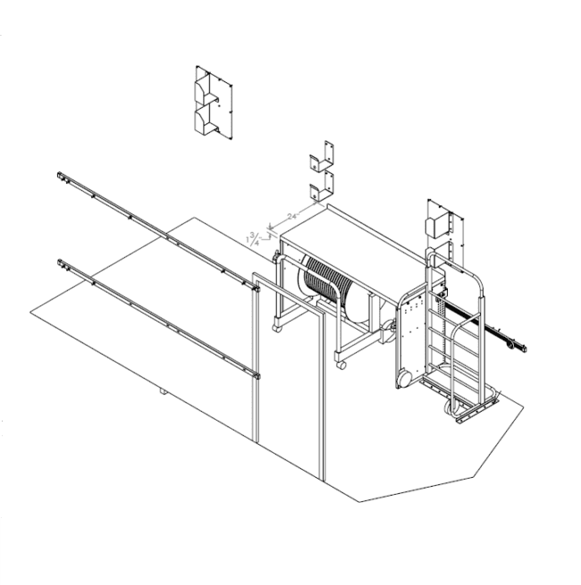 Interior diagram of Generac trailer.