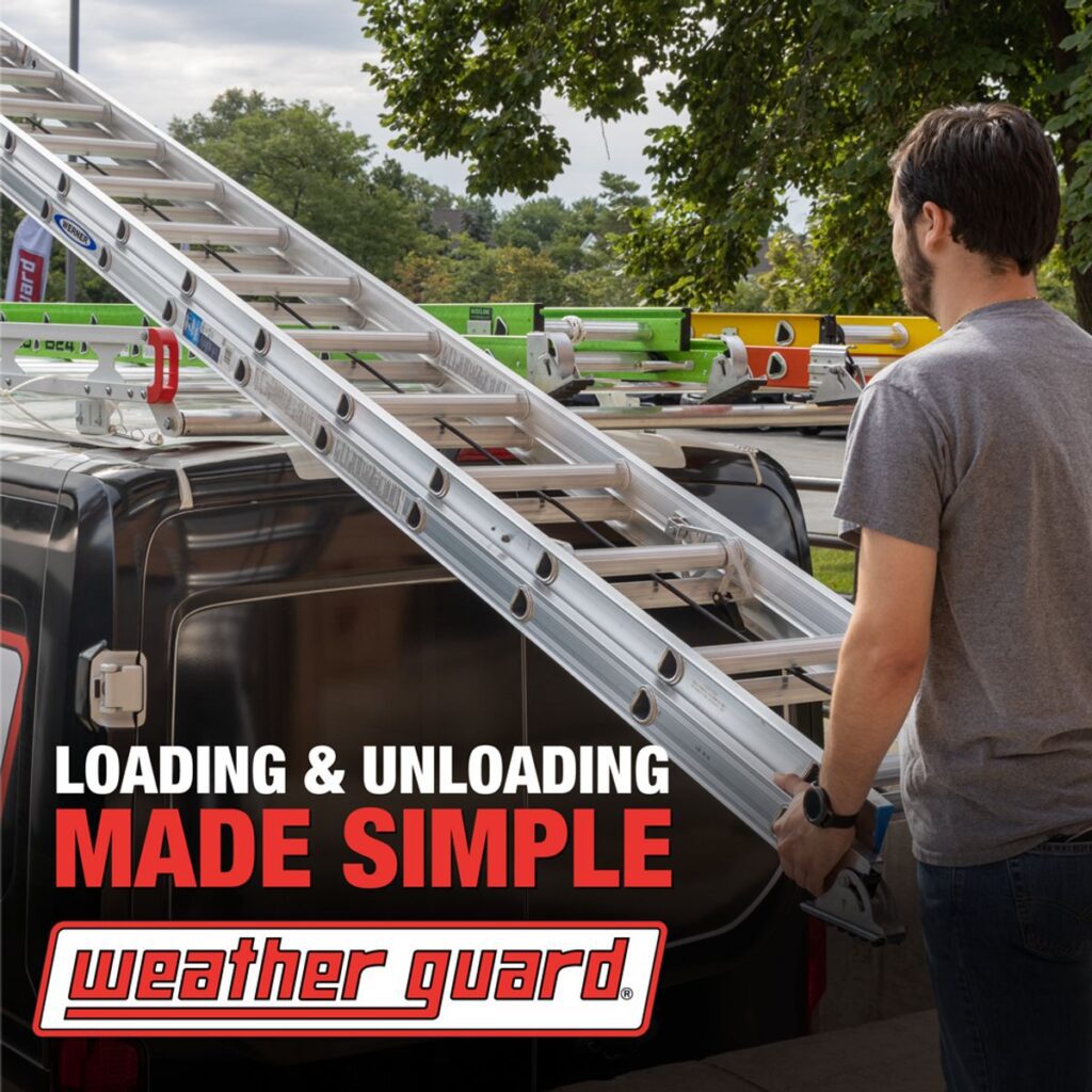 Van Ladder Rails Weather Guard Safari Aluminum Ladder Rack for Full Size Vans