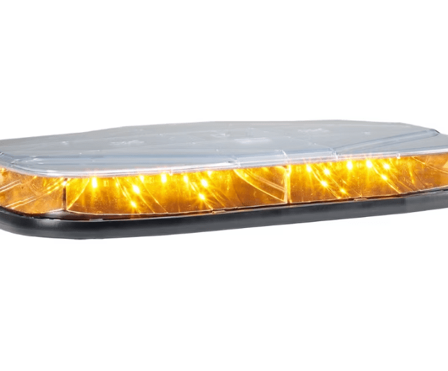 Federal Signal Highlighter Elite mini light bar shown in Amber color.