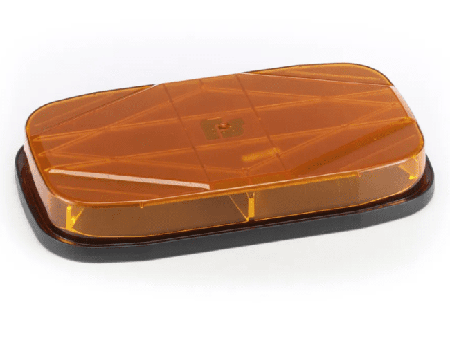 Federal Signal Highlighter Elite mini light bar view from the top shown in Amber color.
