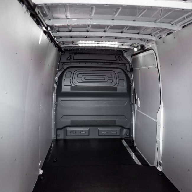 View of Legend Econolite non-insulated liner installed in a RAM ProMaster.