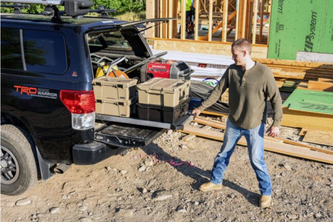 View of Cargo Glide installed on a truck.